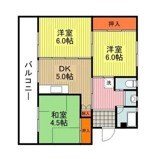ビレッジハウス北山手1号棟【0106号室】の間取り