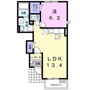 アイズ ガーデンA【1階】の間取り