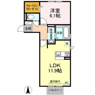 ラ・プランタン新山口【2階】の間取り