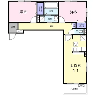 サピアリーズB【1階】の間取り