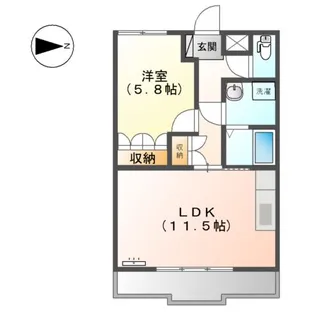レーベンヒル【106号室】の間取り