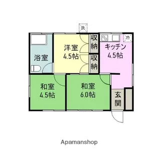 山口県岩国市車町3丁目【一戸建】の間取り