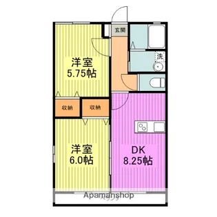 レジデンス牟礼南A棟【1階】の間取り