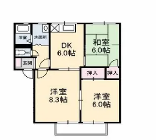 カーサプリメーラ B棟【2階】の間取り