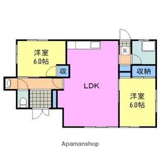 山口県岩国市門前町2丁目【一戸建】の間取り