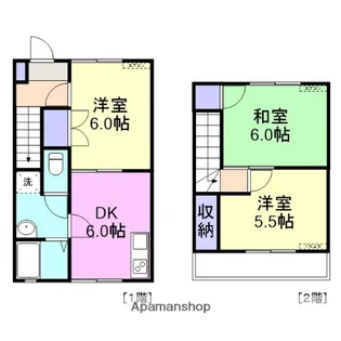 メゾンフローラル【1階】の間取り