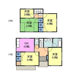 山口県岩国市室の木町1丁目【一戸建】の間取り