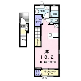 Casa de Sol 岩国【2階】の間取り