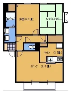 グランバンブー N【202号室号室】の間取り