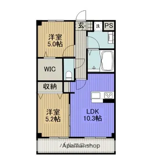 カンパネラ開出西町【2階】の間取り