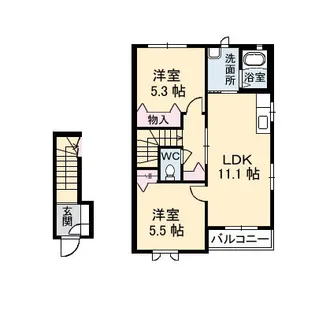 シャーメゾン・ペリドット【2階】の間取り