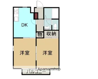 ルナハイツB【1階】の間取り