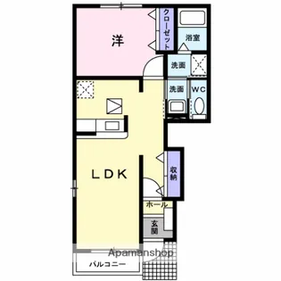 ボンヴィラージュ Ⅲ【1階】の間取り