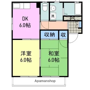 サンシャインフジB棟【2階】の間取り