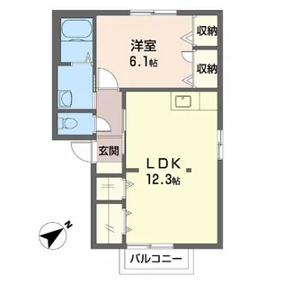 アンジュウ デヤ B棟【2階】の間取り