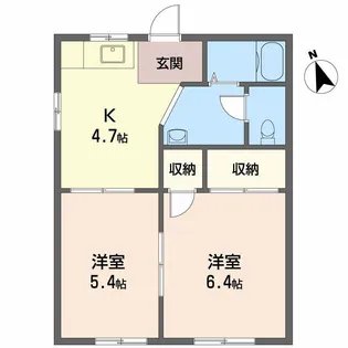 カーサ桂【1階】の間取り