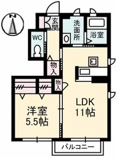 シャーメゾン ウイングスター【1階】の間取り
