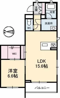 シャーメゾンステージ新山口駅前 A棟【2階】の間取り