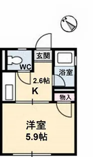 タウニーマタノ A棟【2階】の間取り