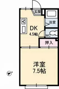タウニーマタノ B棟【1階】の間取り