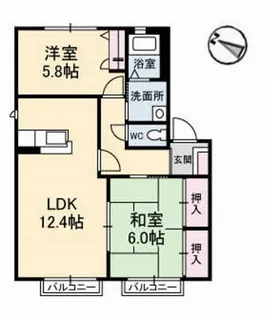 フローラルⅡ【2階】の間取り
