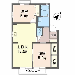 ベルヴェシティー青山 D棟【2階】の間取り