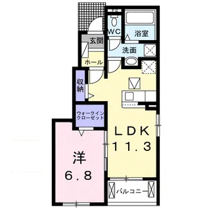 ジェルメ T【1階】の間取り
