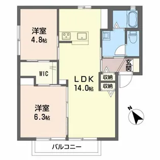 シャーメゾン K【1階】の間取り