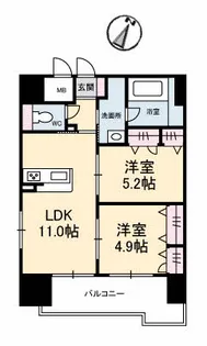 シャーメゾンステージ碧・湯田【10階】の間取り