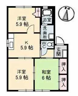 フォーレス・シャンテ【101号室】の間取り