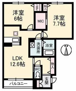 サン・プレジオ 優【1階】の間取り