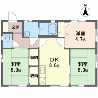 リバーライフ三井 D棟【2階】の間取り