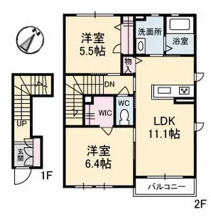 シャーメゾン コンフォーザ B棟【2階】の間取り