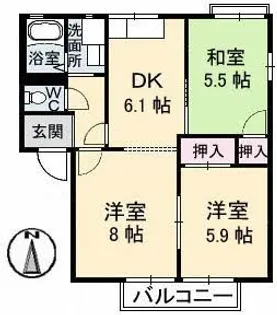 プラザ マロニエ【2階】の間取り