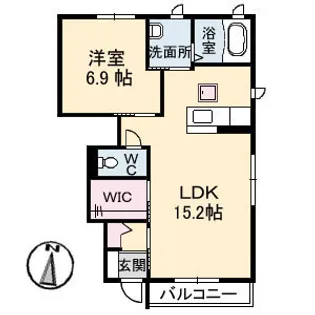 ディアコート・中央【1階】の間取り