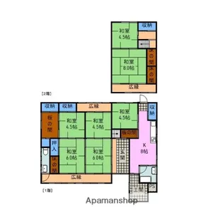 山口県大島郡周防大島町大字小松【一戸建】の間取り