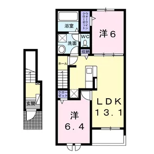 グレイスフル ファミリアⅡ【2階】の間取り