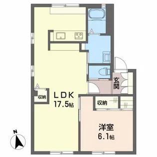 レーヴィンス島田 A棟【1階】の間取り