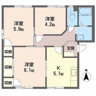 ハイマード A棟【1階】の間取り