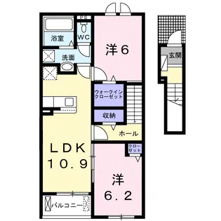 セルキューブ Ⅱ【2階】の間取り