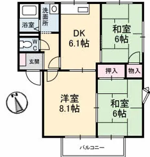 マナハイツ A棟【2階】の間取り