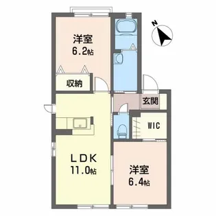 サニーハイツ 一番館【1階】の間取り