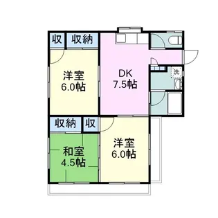 コーポラス福重Ⅱ【2階】の間取り