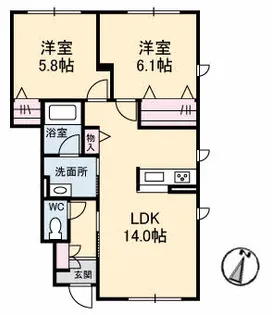 メゾン エル ソニド【1階】の間取り