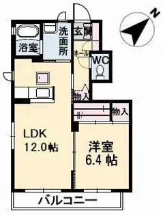 シャーメゾングッドライフ【1階】の間取り