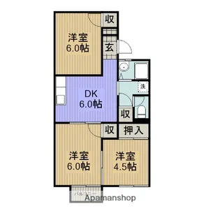コーポ開華荘【2階】の間取り