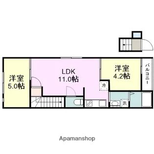 グランディール大竹【3階】の間取り