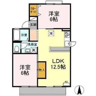 メゾン華城 A棟【1階】の間取り