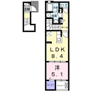 アクアプラ浅江6 Ⅱ【2階】の間取り