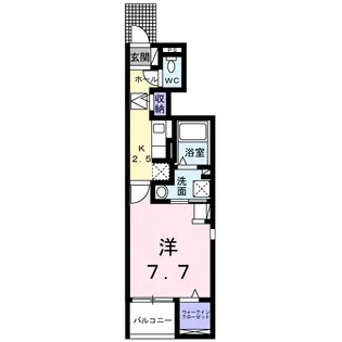 アクアプラ浅江6 Ⅱ【1階】の間取り